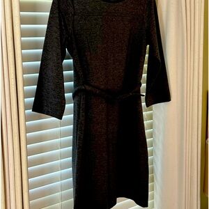 NWOT.  3/4 sleeves, hidden back zip, belt.  63% rayon, 32% nylon, 5% spandex